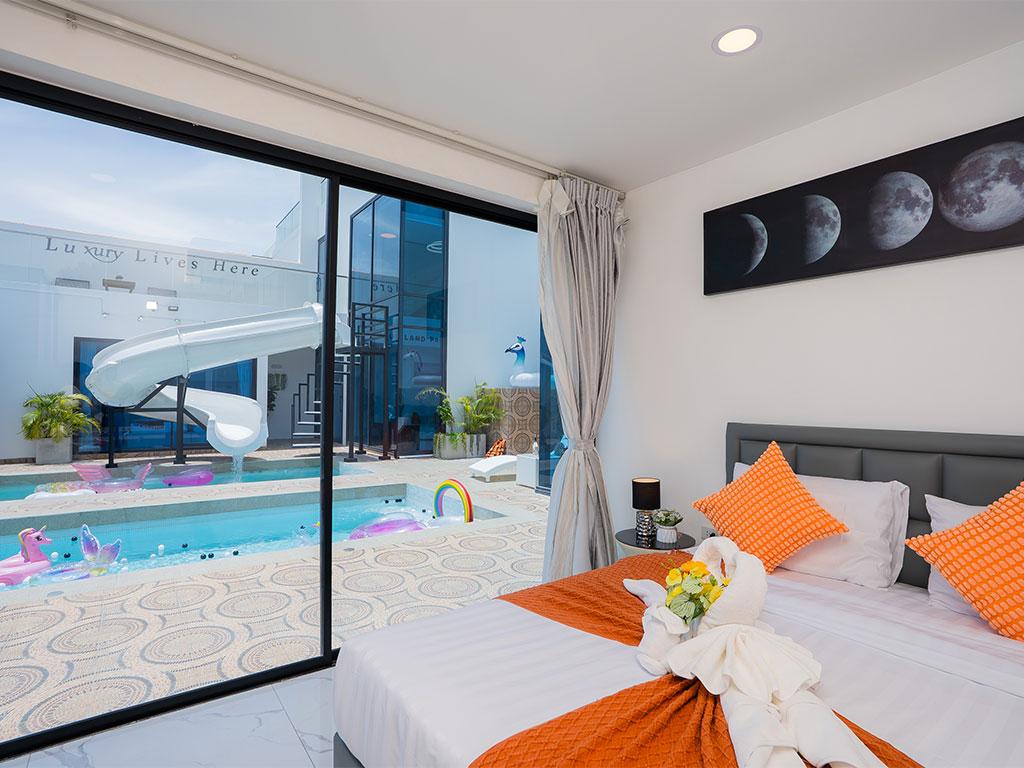 บรรยากาศห้องนอน ยัว แลนด์ พูลวิลล่า